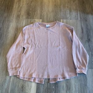Pink Ribbed Sweater